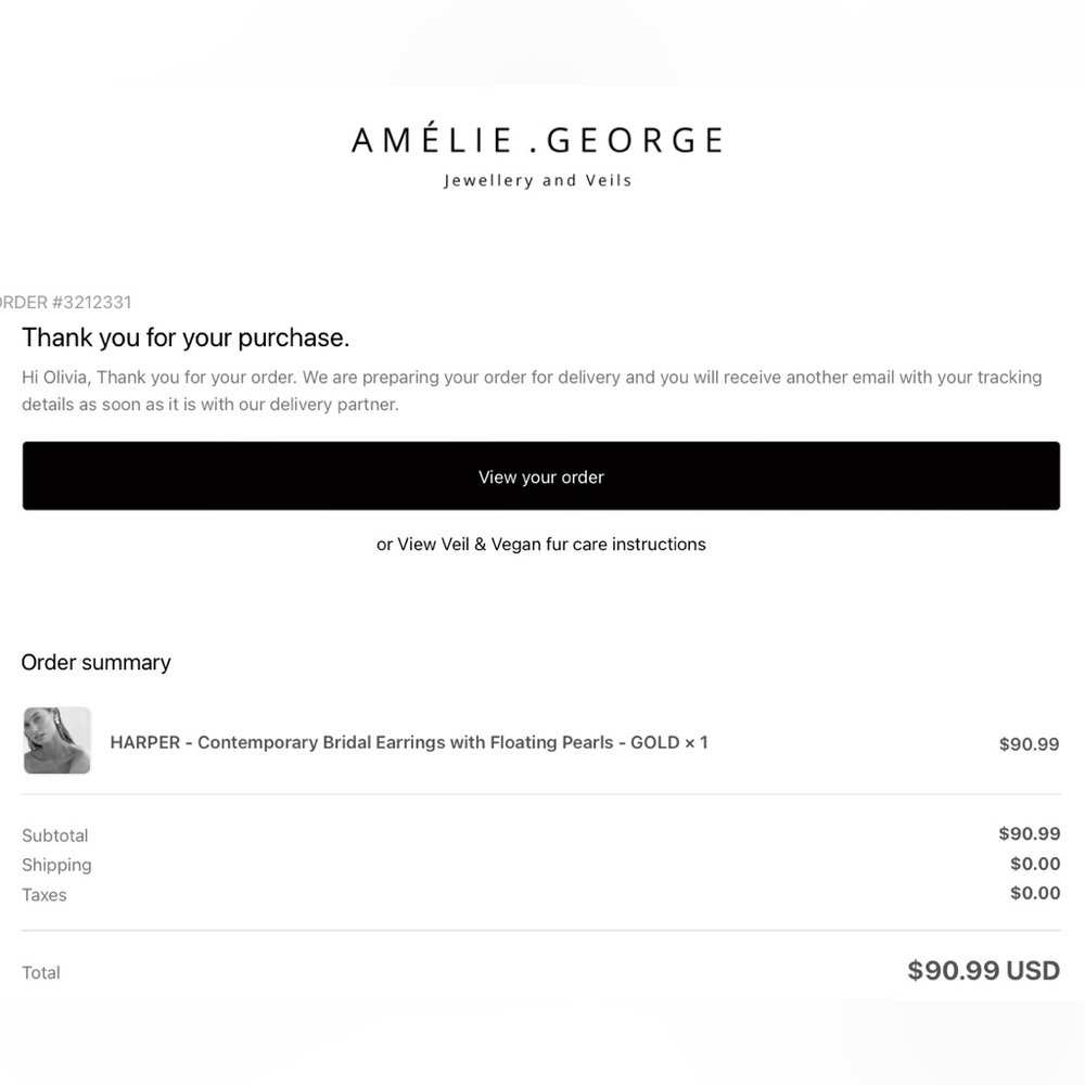 NWT Amélie George Crystal & Pearl Drop Earrings - Picture 11 of 12